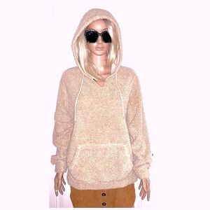 Brooklyn Cloth Women’s Teddy Hoodie Tan Medium